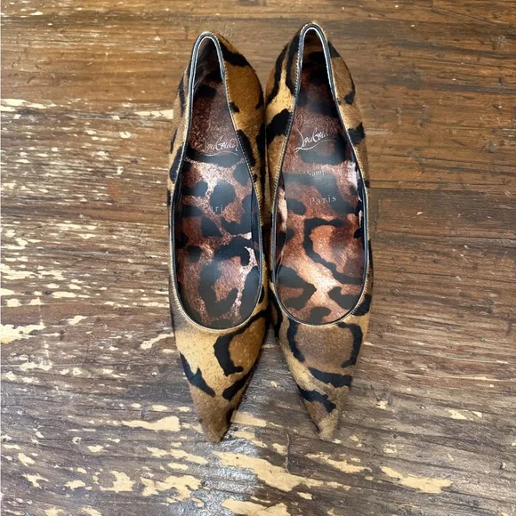 Christian Louboutin Authentic Leopard Print Pony Hair Pumps - Rare Sample Piece - Picture 2 of 4